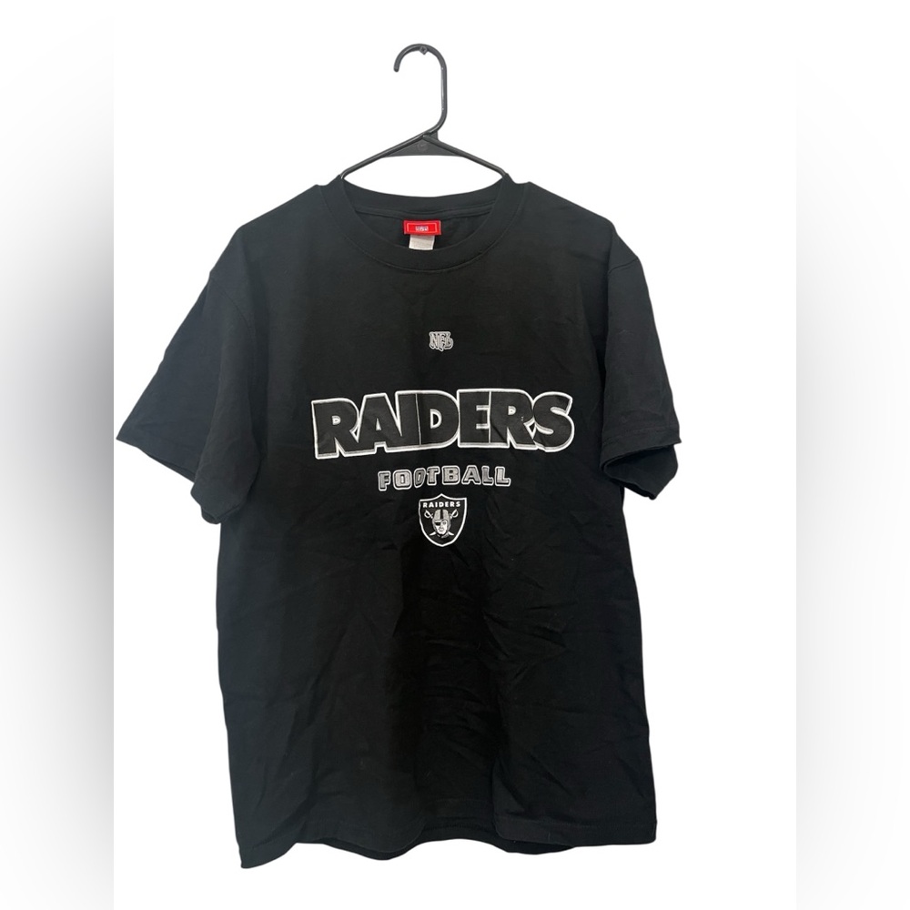 NFL Raiders Football‎ Black Graphic T-Shirt Size M